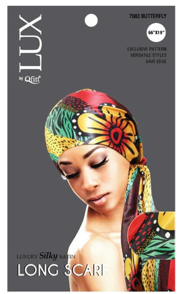 QFITT LUX Luxury Silky Satin Long Scarf, Sareya Beauty Supply